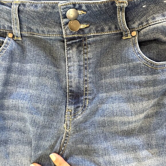 D.Jeans Womens Flared Denim Jeans Size 14 Cotton Blend Waist 34" - Picture 4 of 12